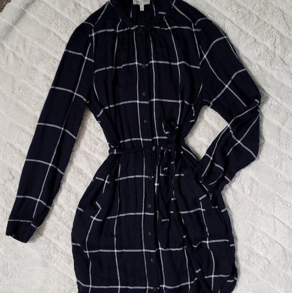 PLAID BUTTON FRONT LUCKY BRAND DRESS SIZE SMALL